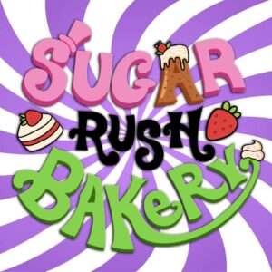 creative bakery logo - sugar rush bakery